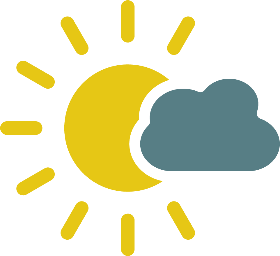 Überwiegend sonnig Überwiegend sonnig